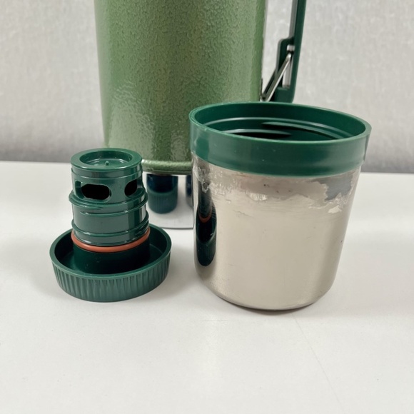 Vtg Aladdin Stanley 1 QUART Green Thermos A-944DH Stopper 13B Handle RH94, USA - Picture 8 of 8
